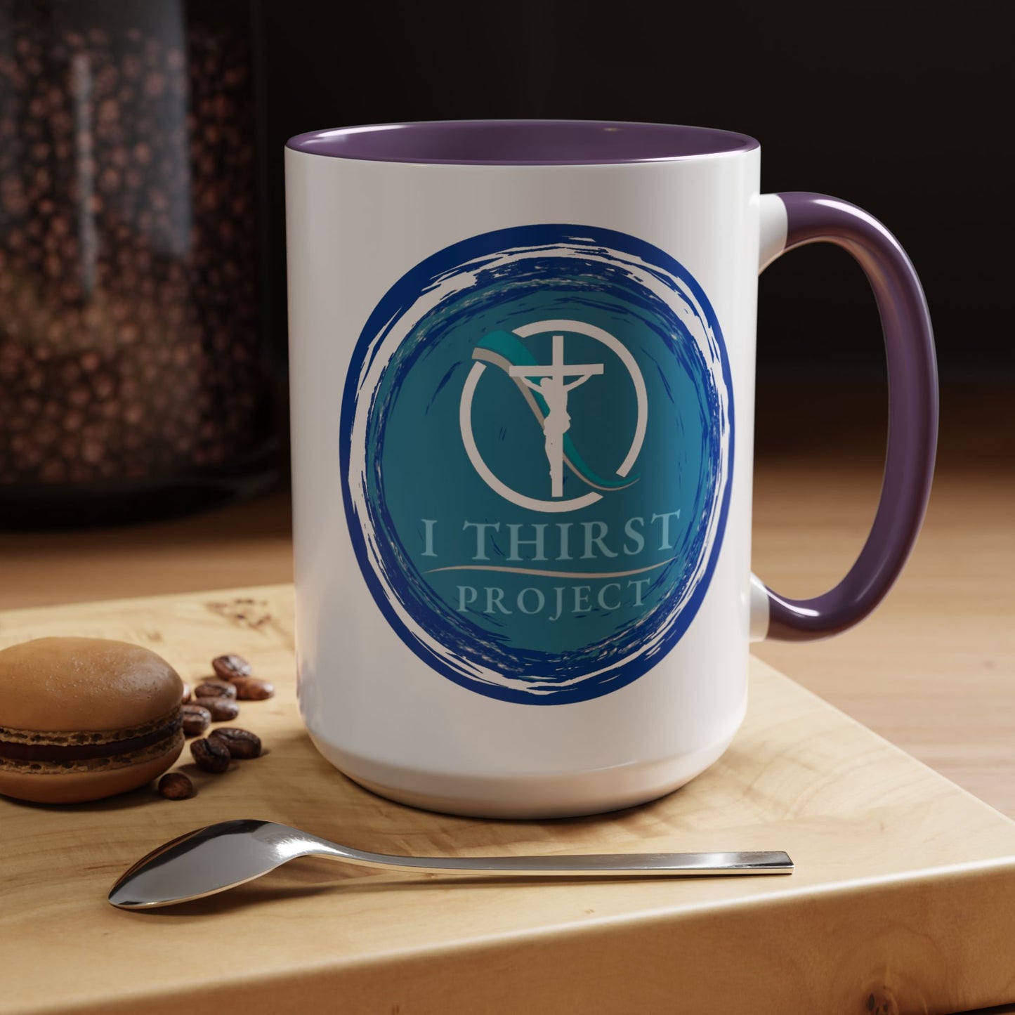 I Thirst Project Accent Coffee Mug with Inspirational Design, Perfect Gift for Coffee Lovers, Motivational Cup, Charitable Project Support