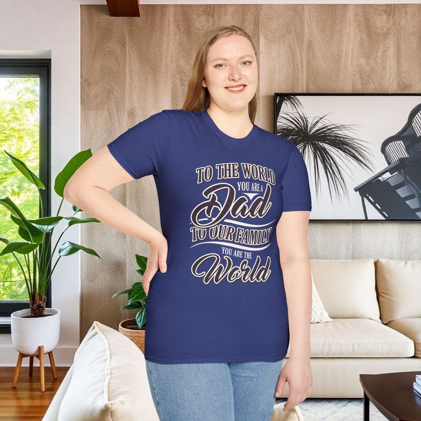 Dad Family Unisex Softstyle T-Shirt - Perfect Gift for Father's Day