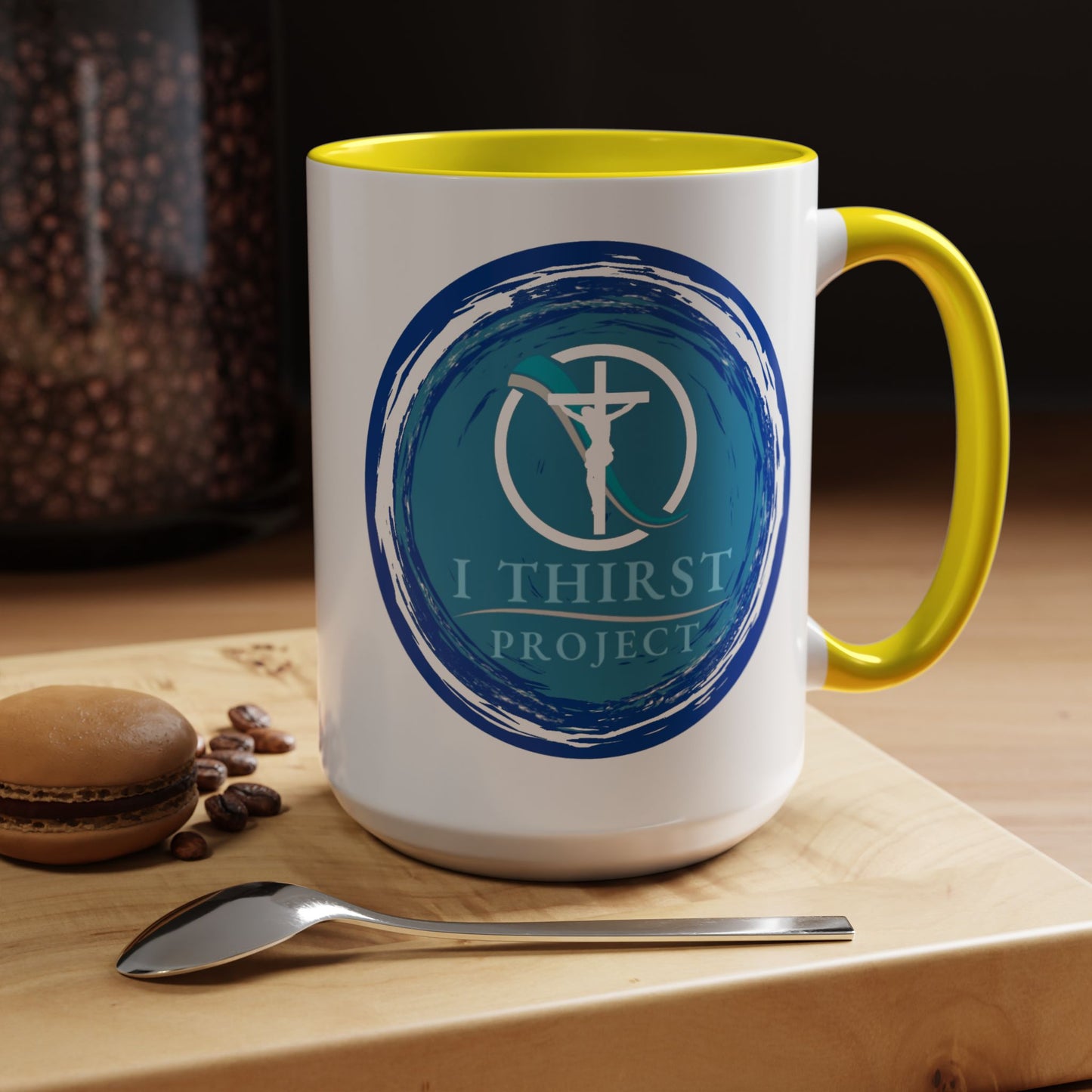 I Thirst Project Accent Coffee Mug with Inspirational Design, Perfect Gift for Coffee Lovers, Motivational Cup, Charitable Project Support