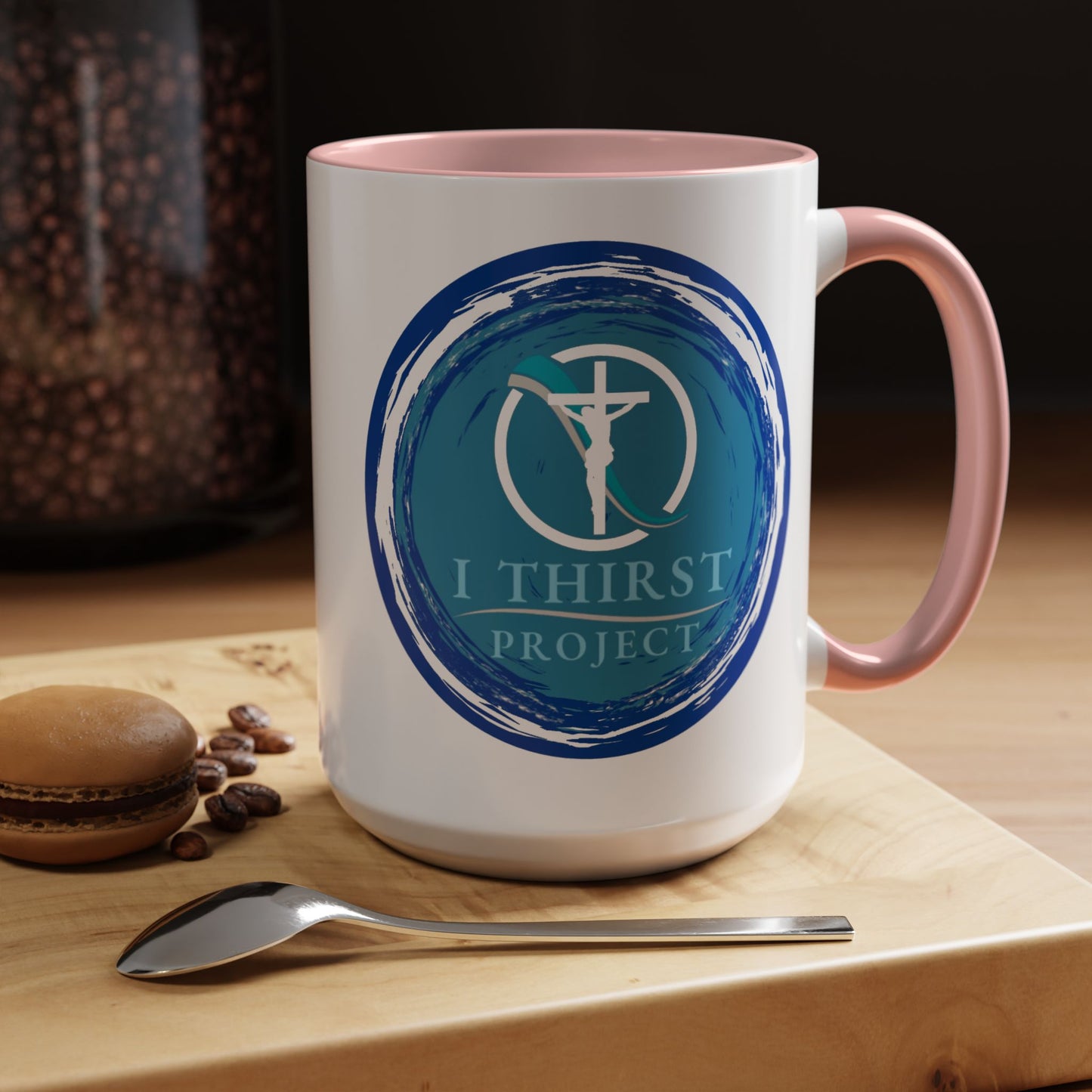 I Thirst Project Accent Coffee Mug with Inspirational Design, Perfect Gift for Coffee Lovers, Motivational Cup, Charitable Project Support