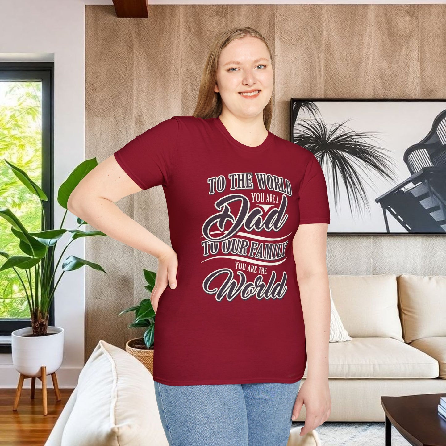 Dad Family Unisex Softstyle T-Shirt - Perfect Gift for Father's Day