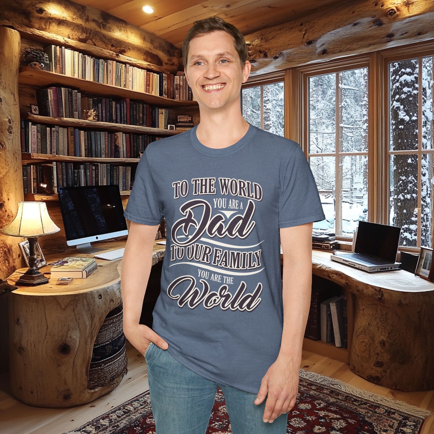 Dad Family Unisex Softstyle T-Shirt - Perfect Gift for Father's Day