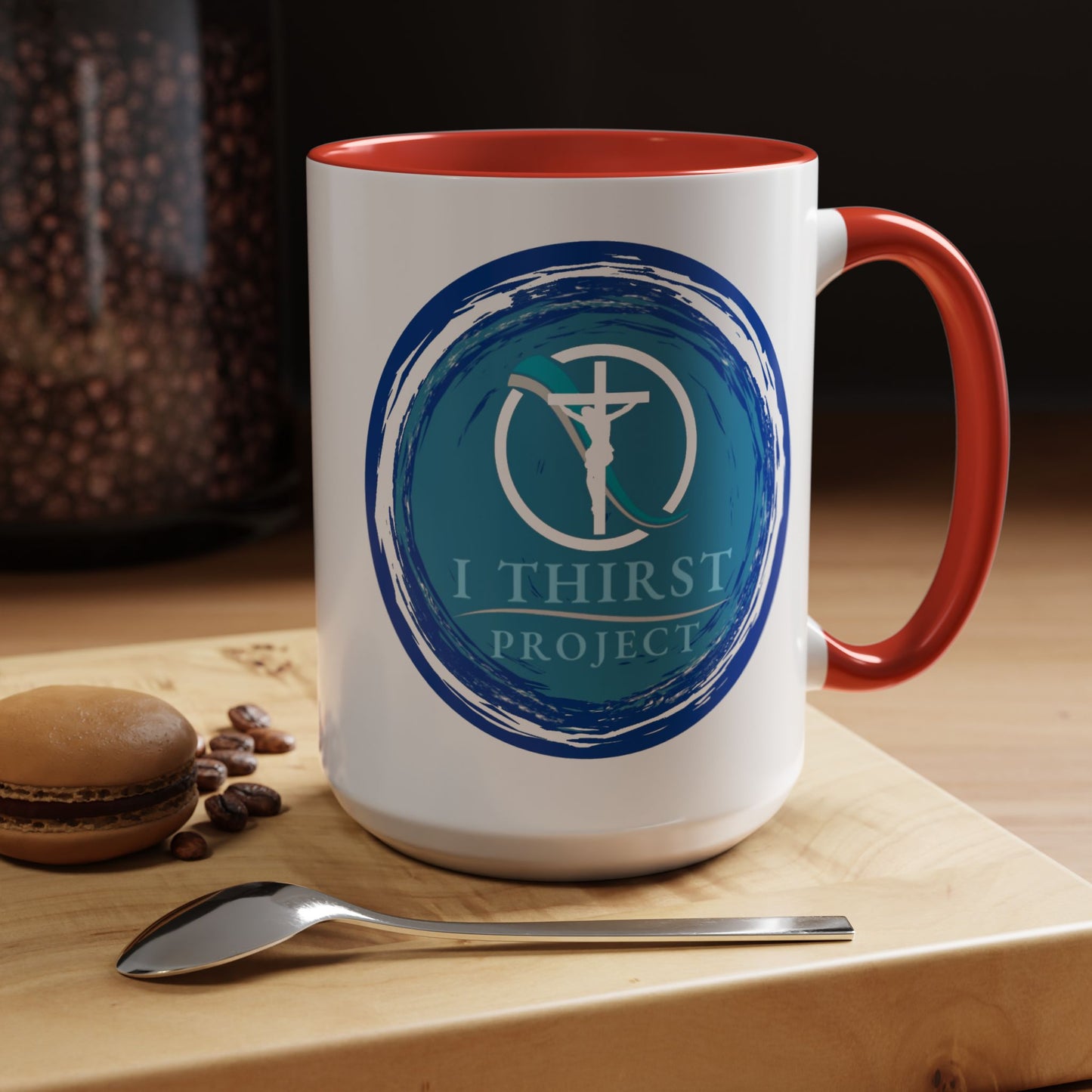 I Thirst Project Accent Coffee Mug with Inspirational Design, Perfect Gift for Coffee Lovers, Motivational Cup, Charitable Project Support
