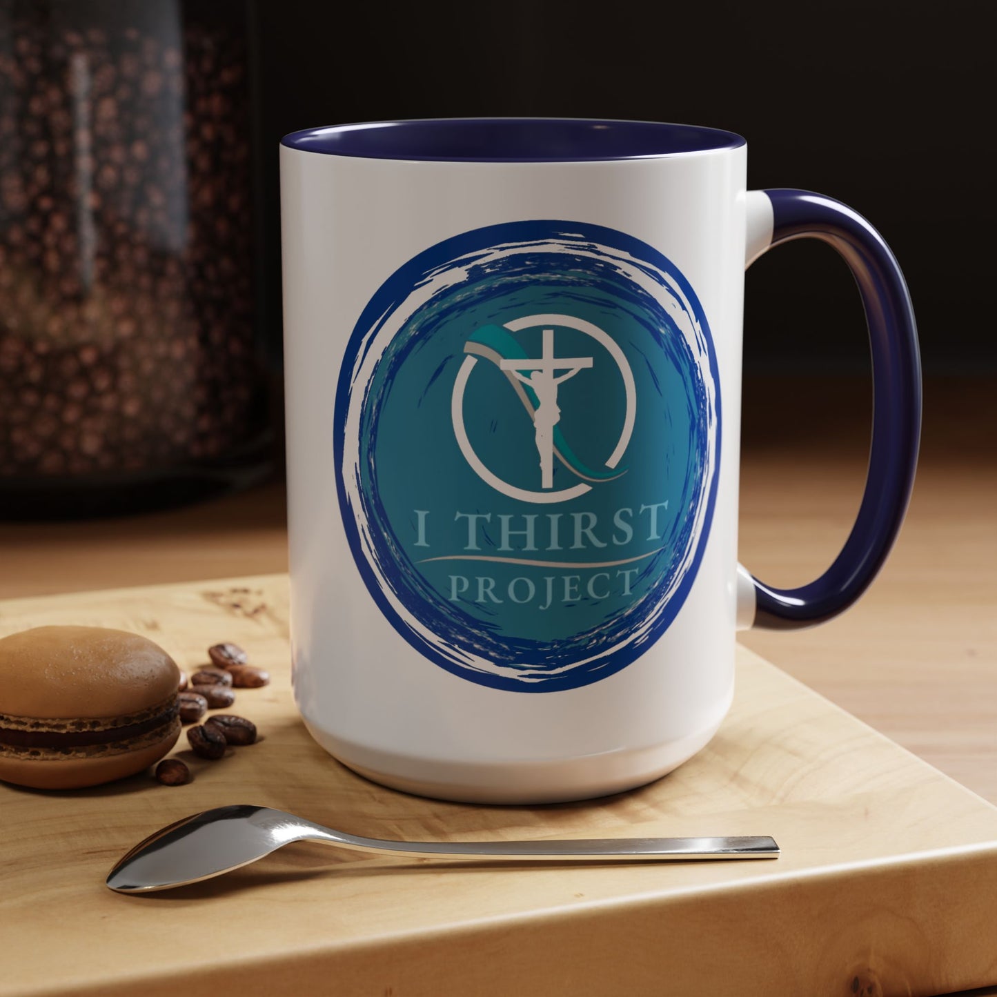 I Thirst Project Accent Coffee Mug with Inspirational Design, Perfect Gift for Coffee Lovers, Motivational Cup, Charitable Project Support