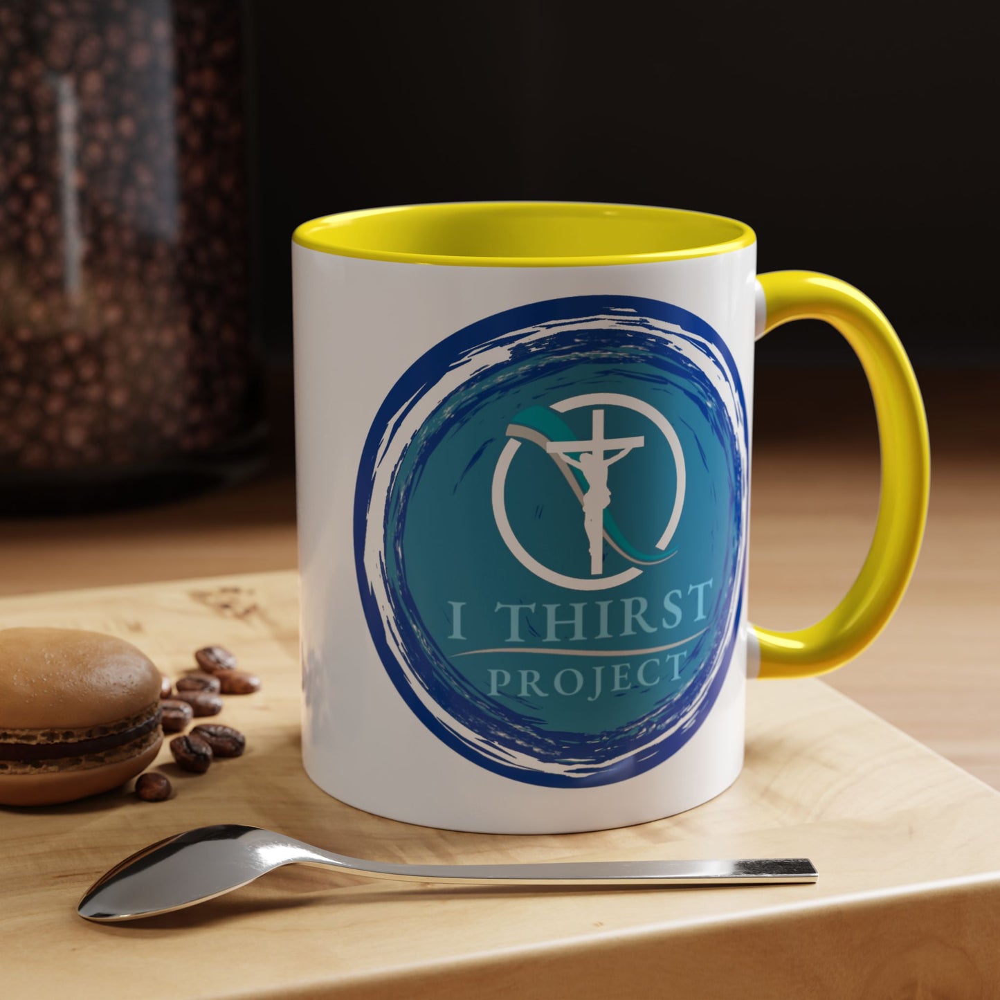 I Thirst Project Accent Coffee Mug with Inspirational Design, Perfect Gift for Coffee Lovers, Motivational Cup, Charitable Project Support