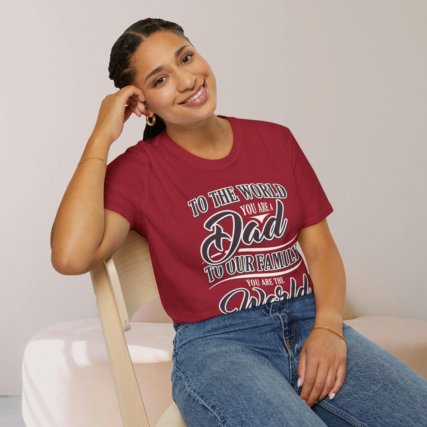Dad Family Unisex Softstyle T-Shirt - Perfect Gift for Father's Day
