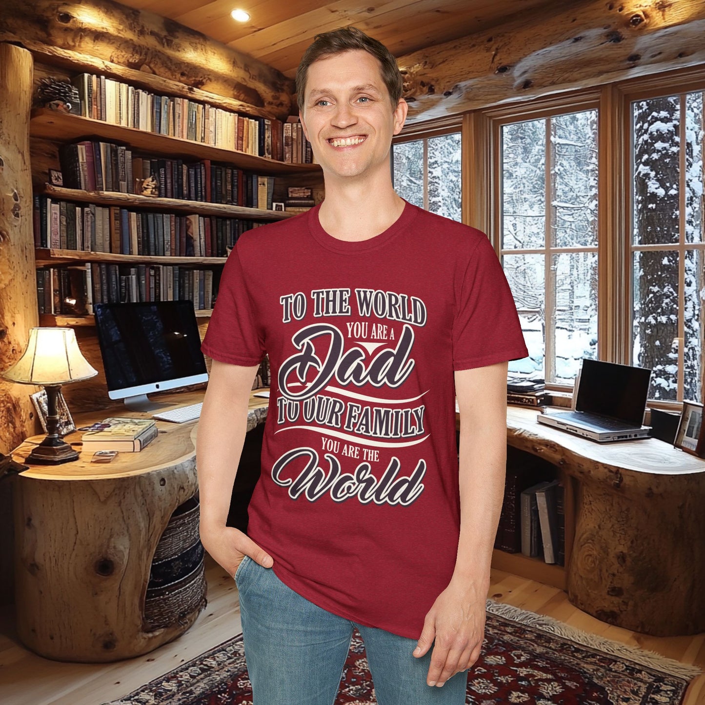 Dad Family Unisex Softstyle T-Shirt - Perfect Gift for Father's Day