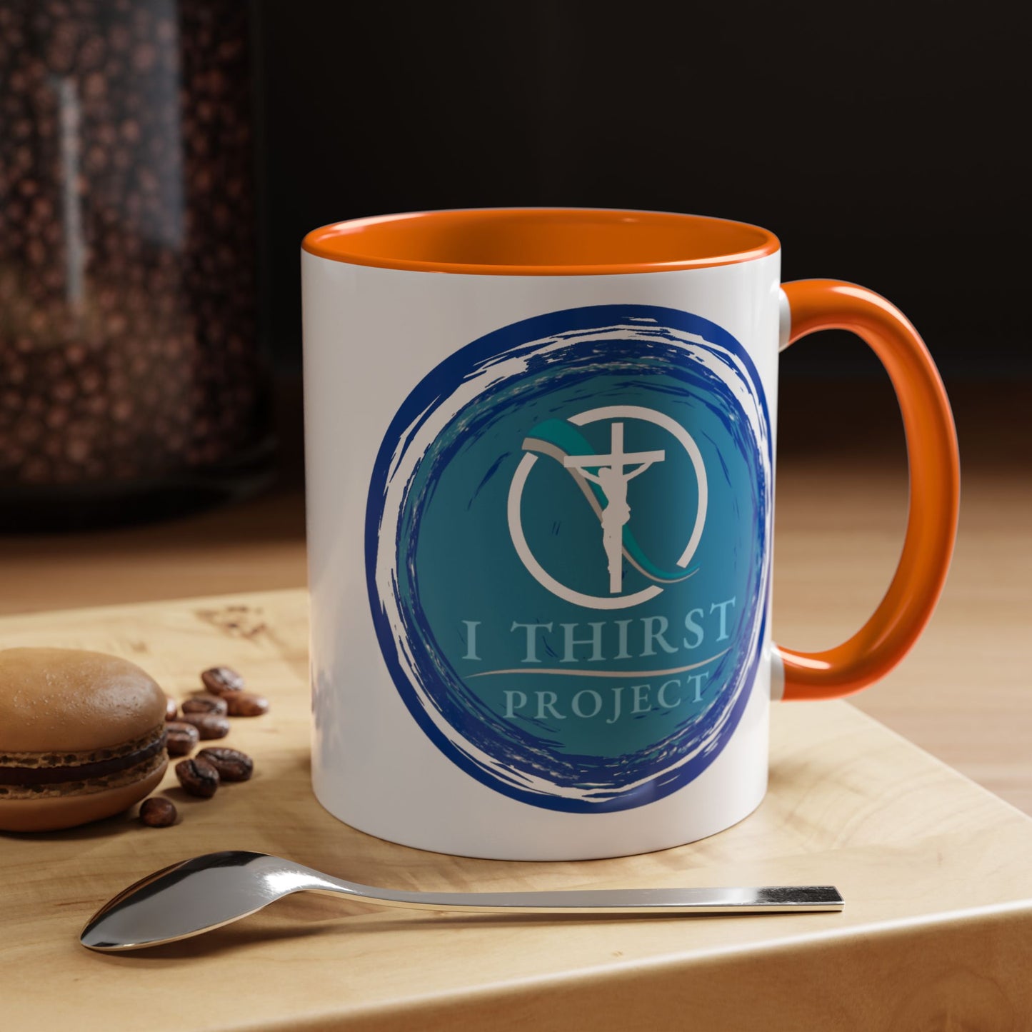 I Thirst Project Accent Coffee Mug with Inspirational Design, Perfect Gift for Coffee Lovers, Motivational Cup, Charitable Project Support