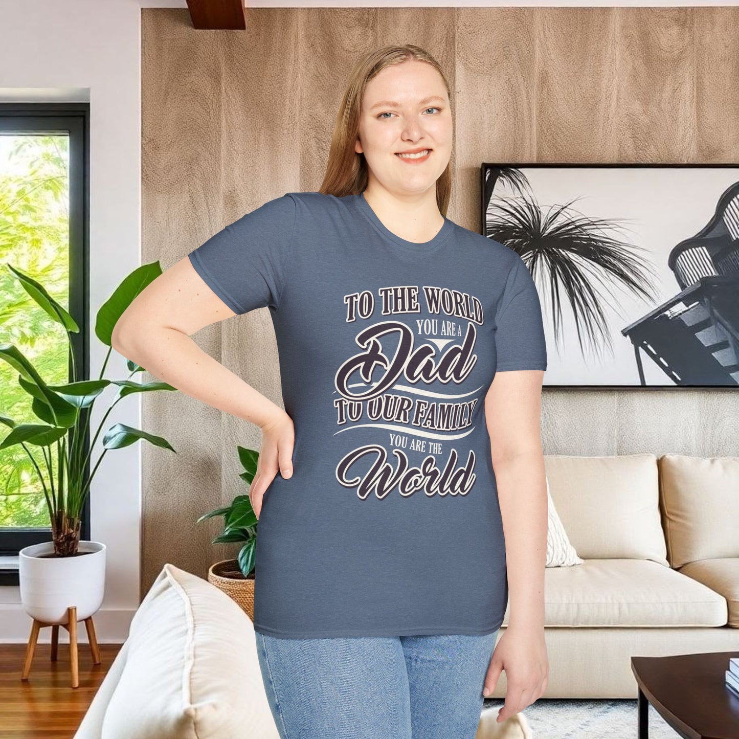 Dad Family Unisex Softstyle T-Shirt - Perfect Gift for Father's Day