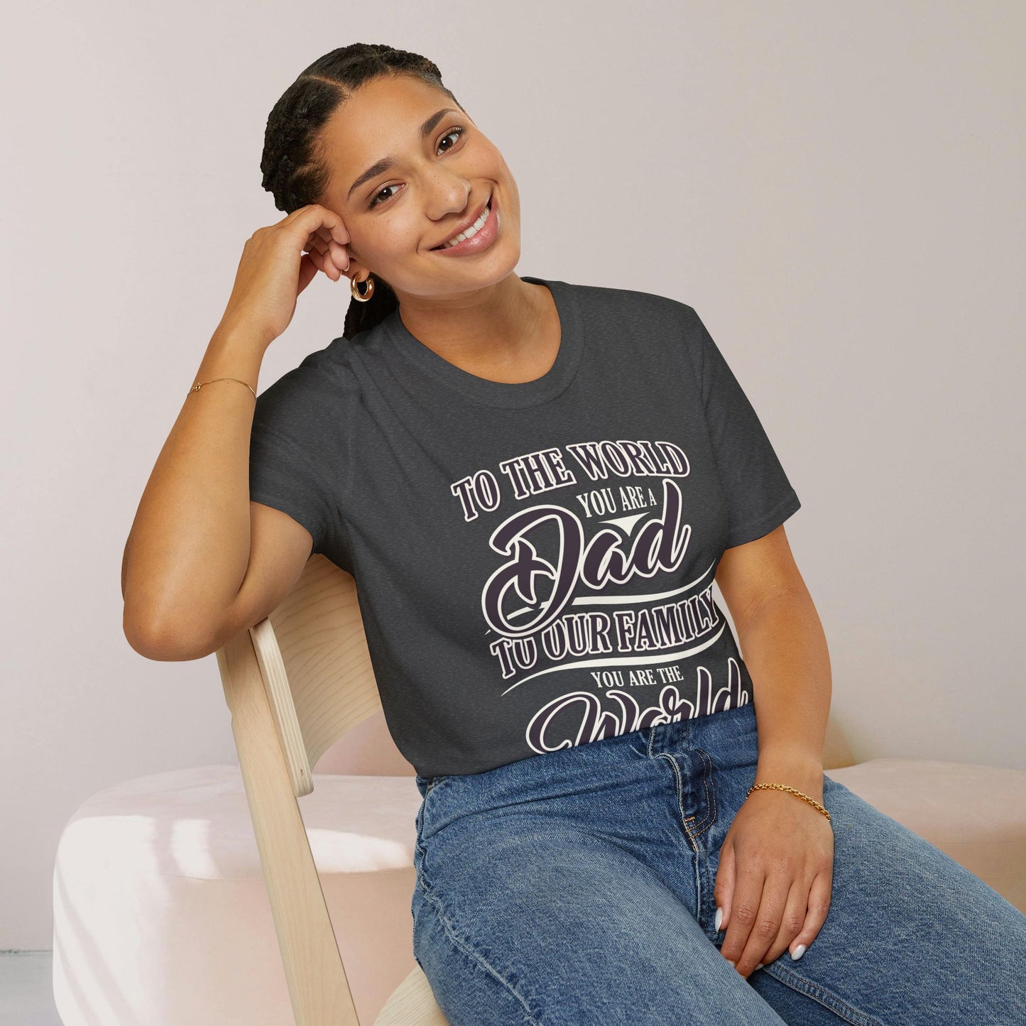 Dad Family Unisex Softstyle T-Shirt - Perfect Gift for Father's Day
