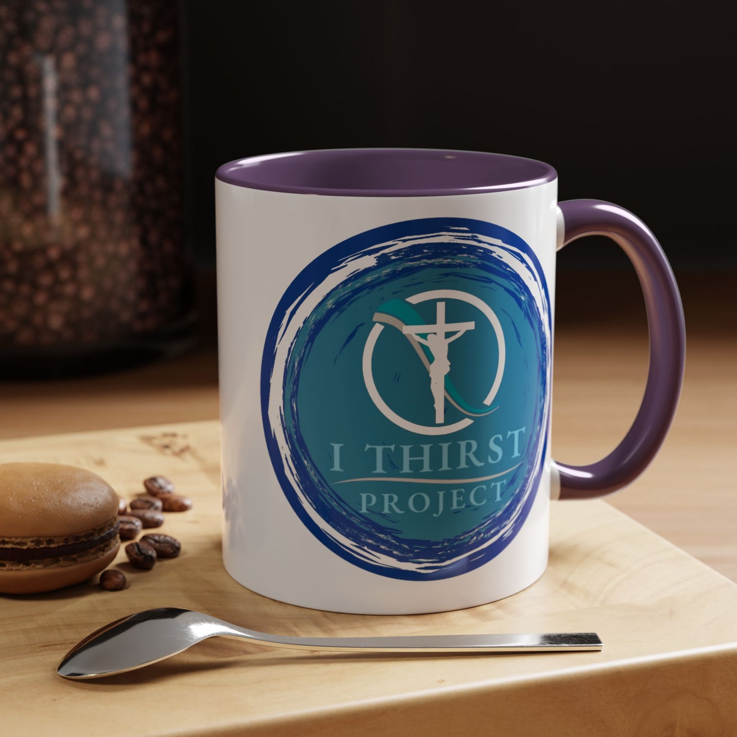 I Thirst Project Accent Coffee Mug with Inspirational Design, Perfect Gift for Coffee Lovers, Motivational Cup, Charitable Project Support