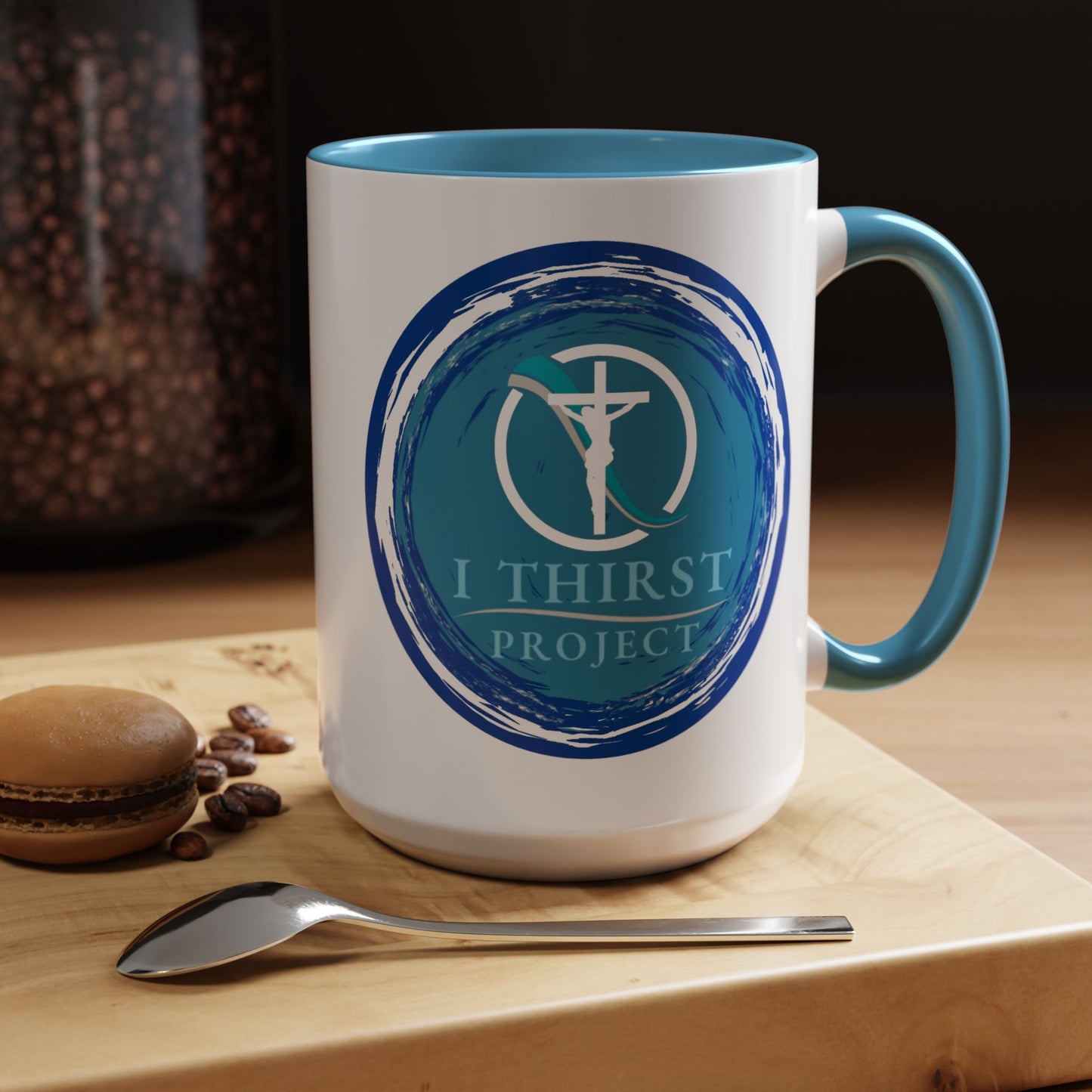I Thirst Project Accent Coffee Mug with Inspirational Design, Perfect Gift for Coffee Lovers, Motivational Cup, Charitable Project Support