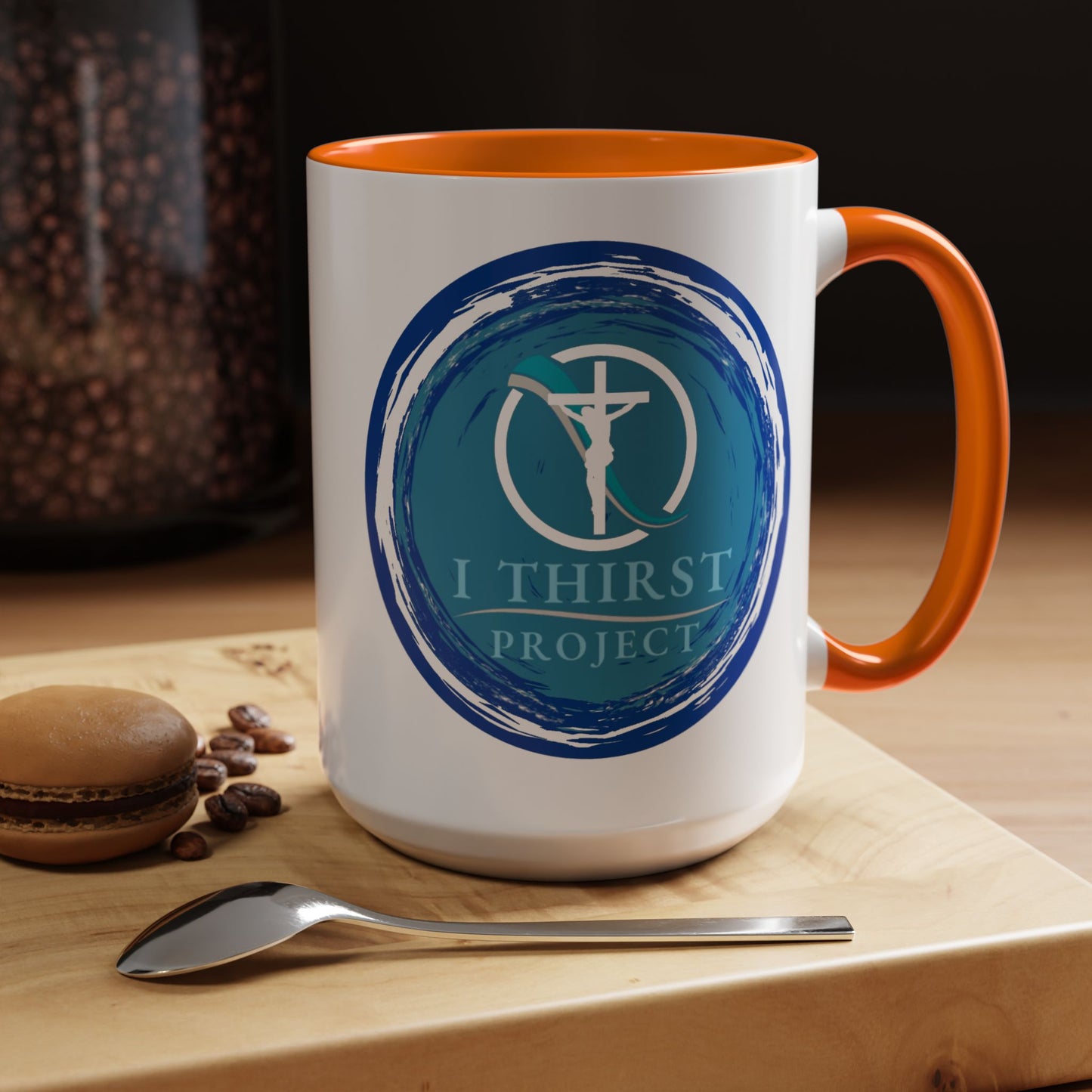 I Thirst Project Accent Coffee Mug with Inspirational Design, Perfect Gift for Coffee Lovers, Motivational Cup, Charitable Project Support