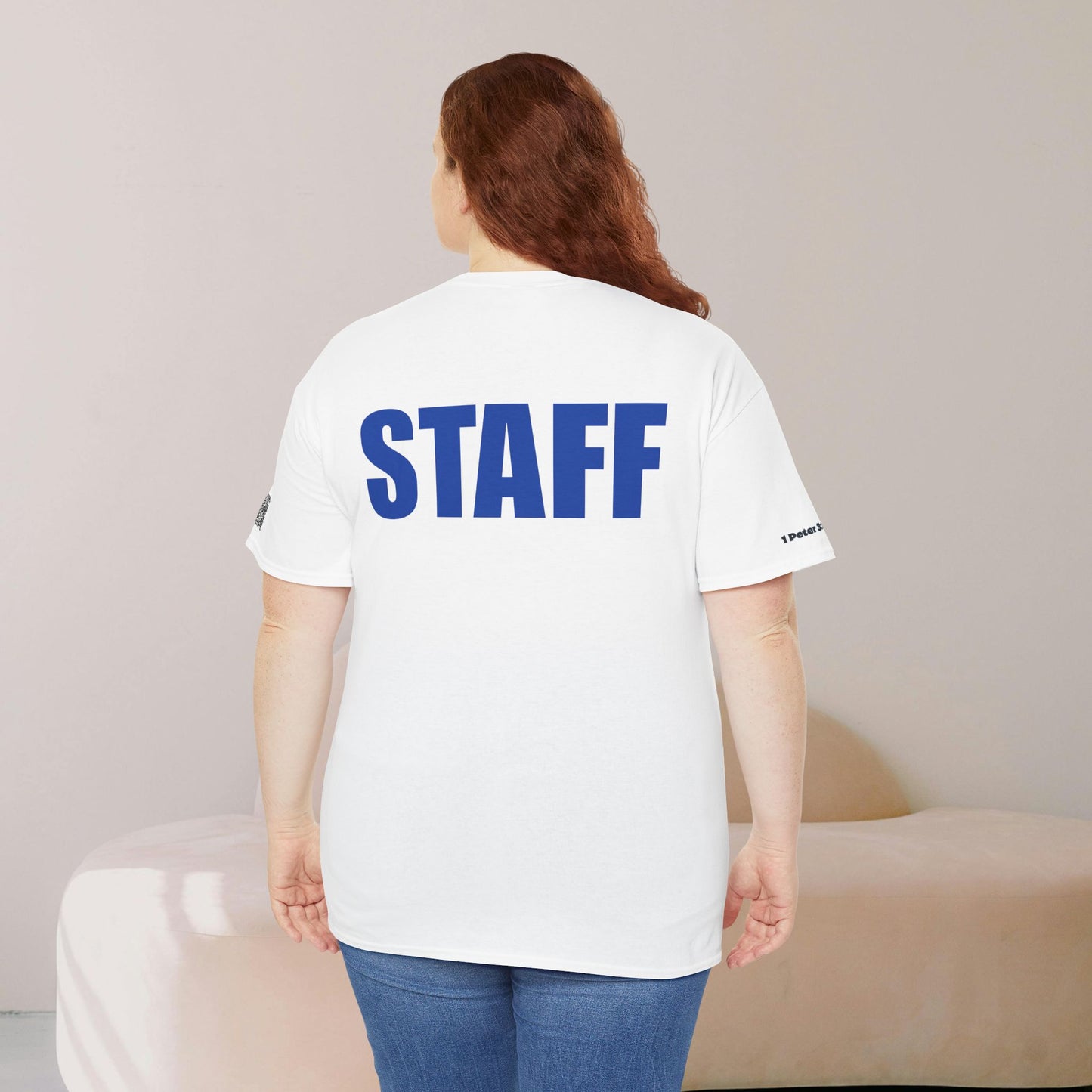 Staff Unisex Heavy Cotton Tee, Casual Wear, Team Apparel, Work Event Shirt, Gift for Staff Recognition
