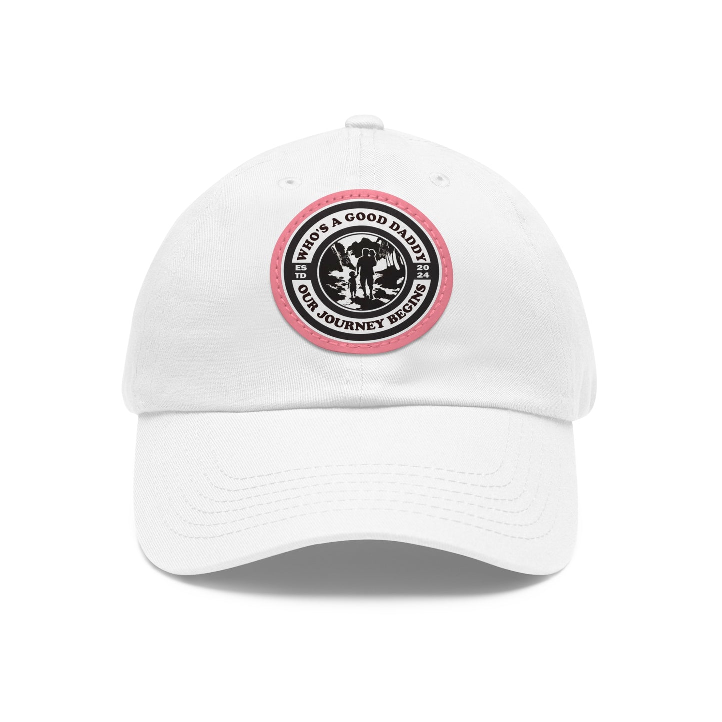 Dad Hat with Leather Patch (Round)