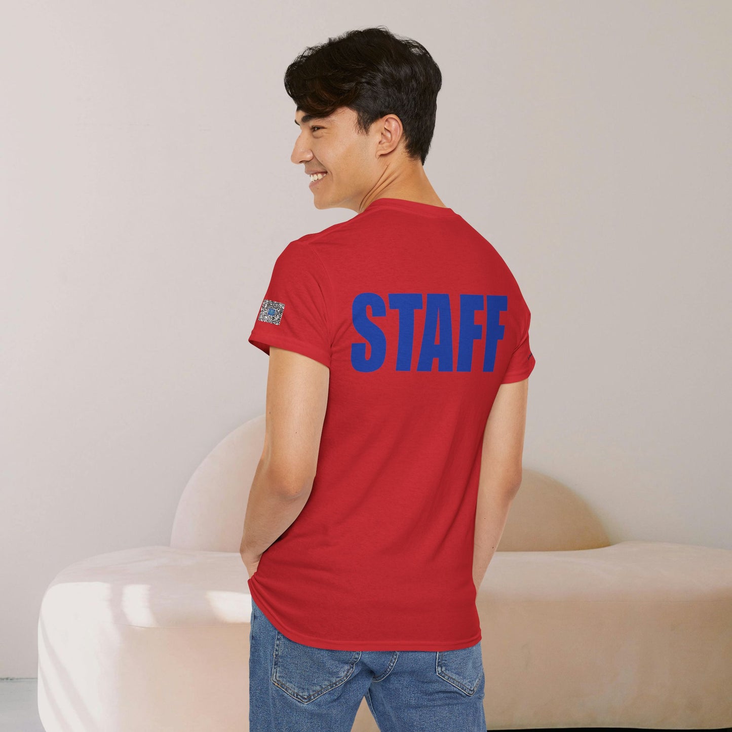 Staff Unisex Heavy Cotton Tee, Casual Wear, Team Apparel, Work Event Shirt, Gift for Staff Recognition