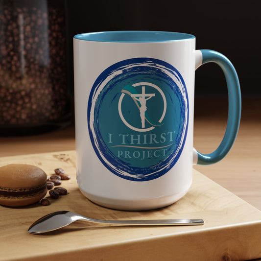 I Thirst Project Accent Coffee Mug with Inspirational Design, Perfect Gift for Coffee Lovers, Motivational Cup, Charitable Project Support